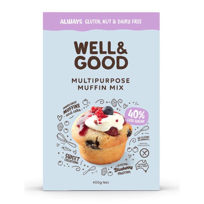 Well & Good – Multipurpose Muffin Mix 400g GLUTEN FREE