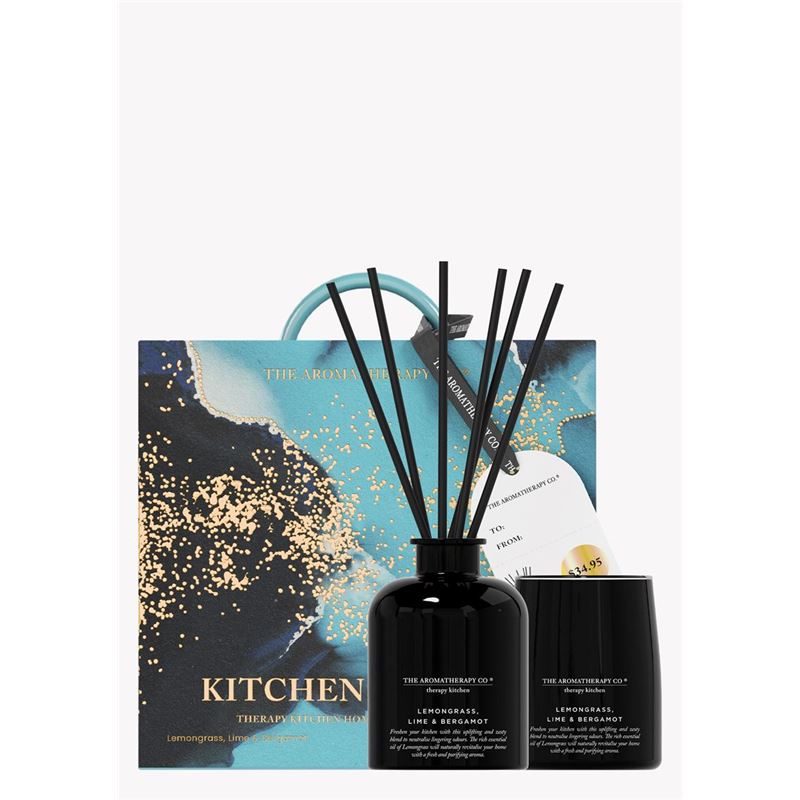 The Aromatherapy Co. – Therapy Kitchen Refresh Candle and OIl Diffuser Gift Set