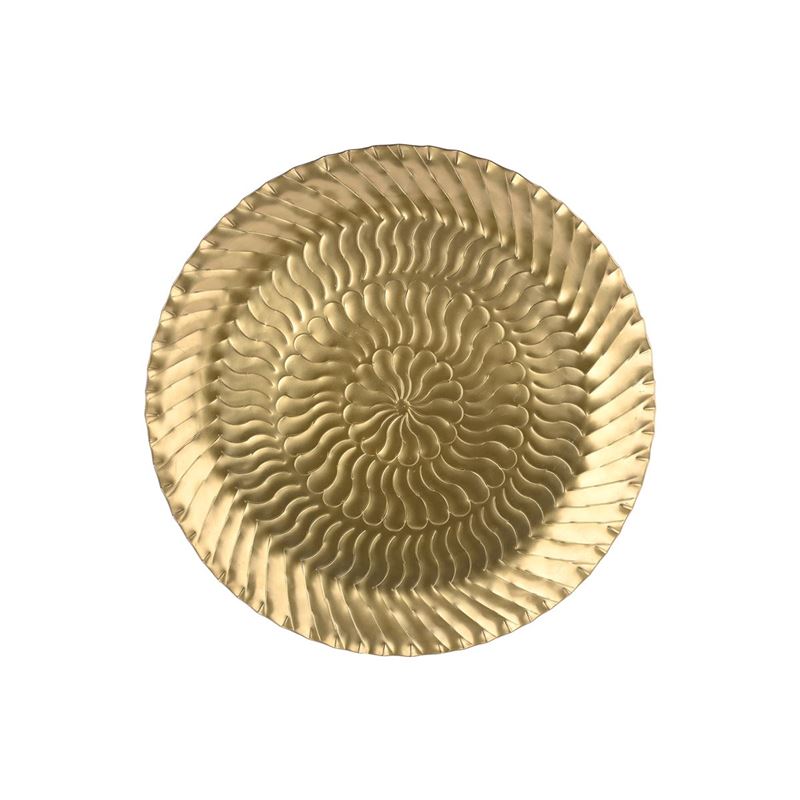 Coast to Coast Home – Corfu Metal Platter 50cm Gold