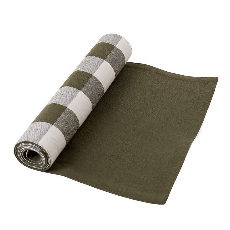 Davis & Waddell – Check Green Table Runner 140x33cm