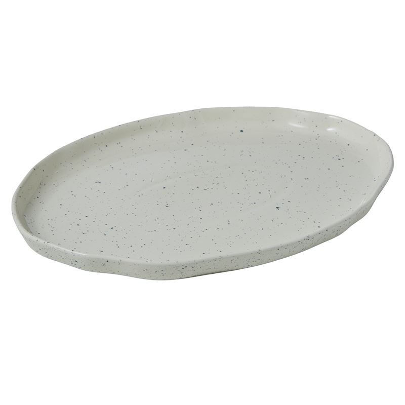 Academy – Organic Glaze Oval Plate 36.5×26.1x3cm Milk