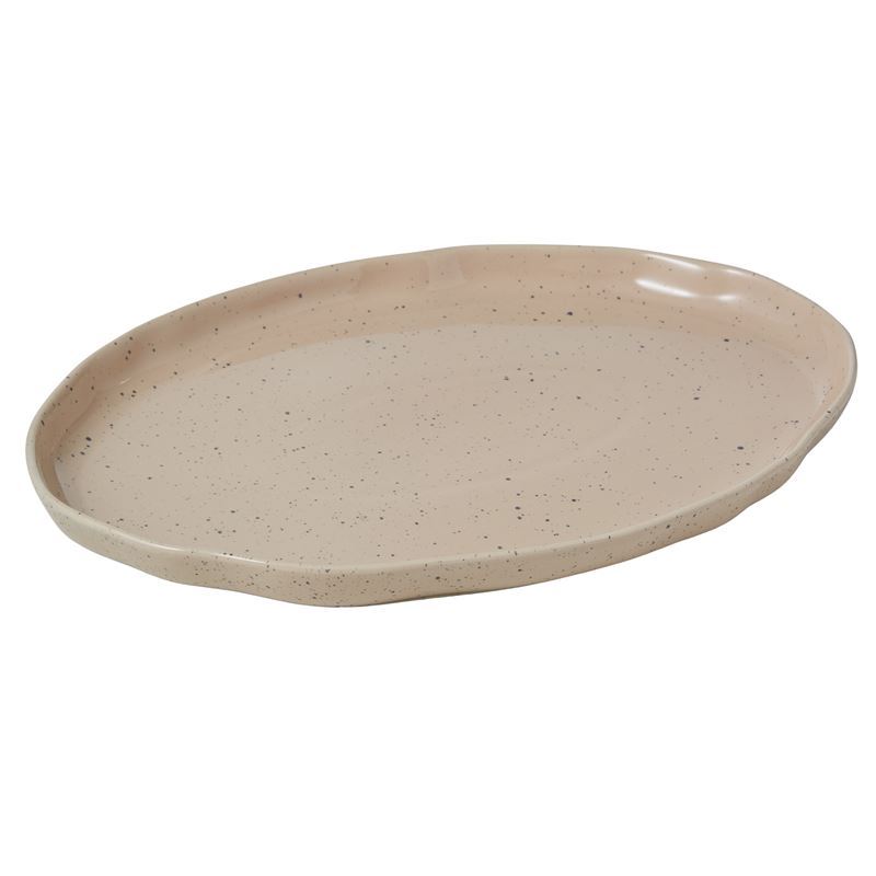 Academy – Organic Glaze Oval Plate 36.5×26.1x3cm Blush Antique White