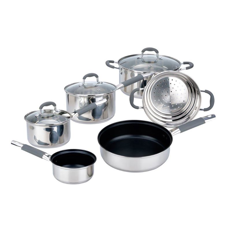 Davis & Waddell – Argon Stainless Steel and Non-Stick 6pc Cookware Set
