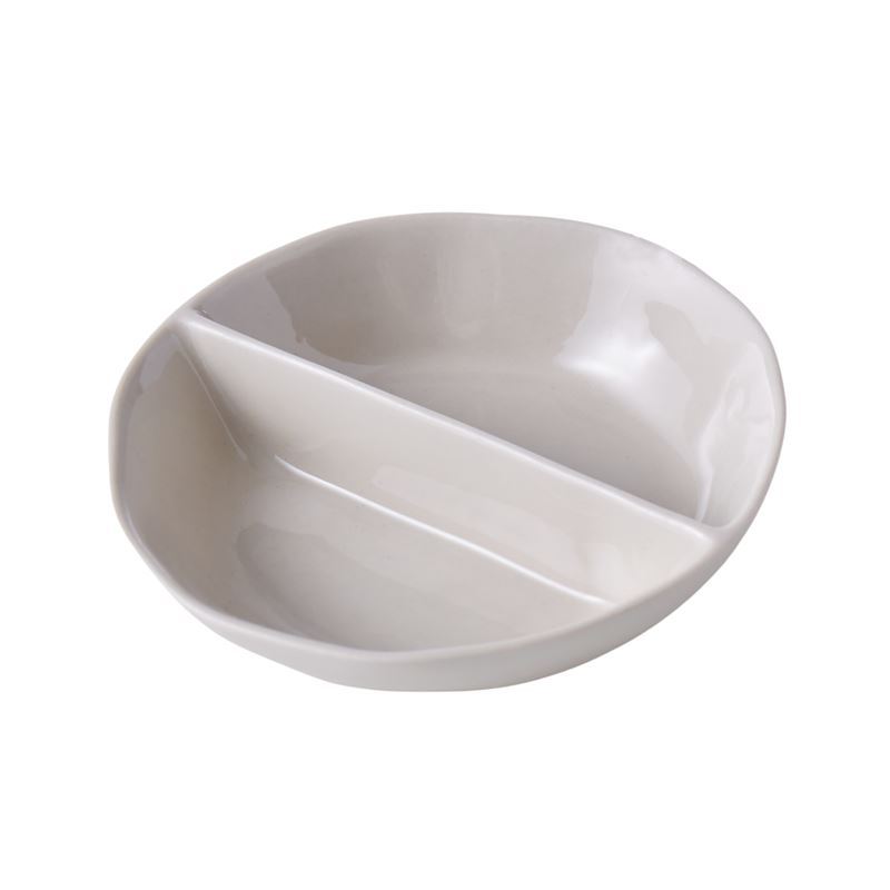 Grand Designs – Serano Dual Condiment Bowl White 18x6cm