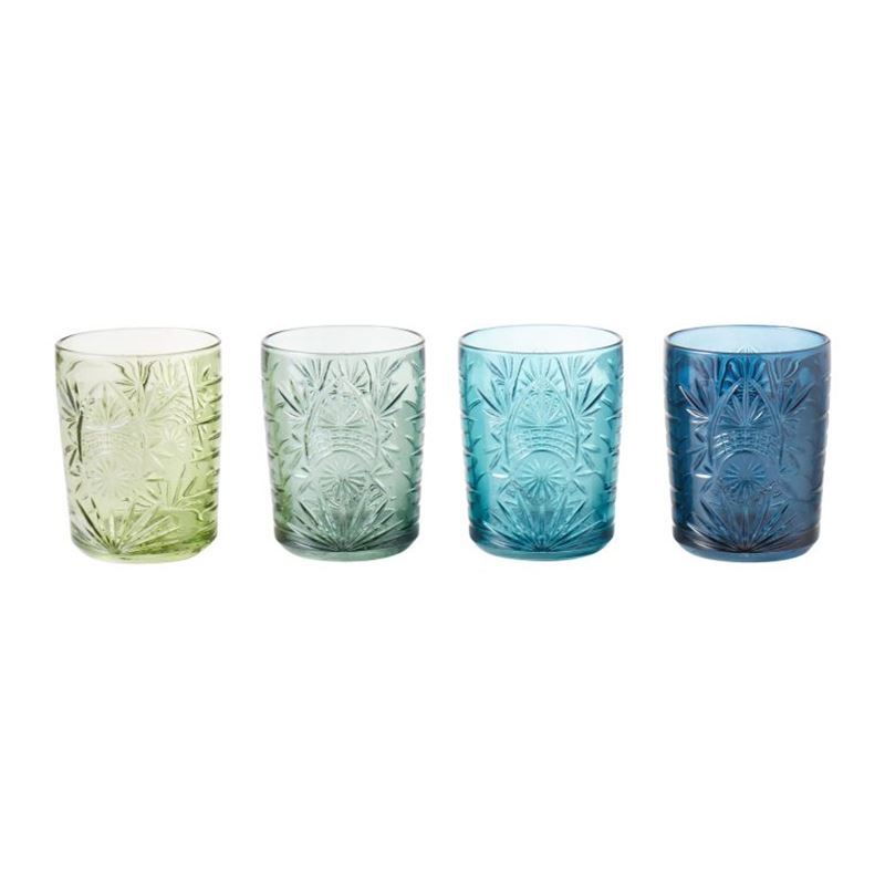 Royal Leerdam – Match & Colour Tumbler 350ml Glasses Set of 4 Blue Tones