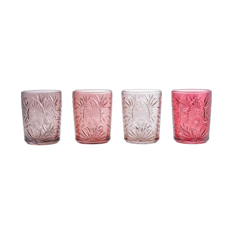Royal Leerdam – Match & Colour Tumbler 350ml Glasses Set of 4 Pink Tones