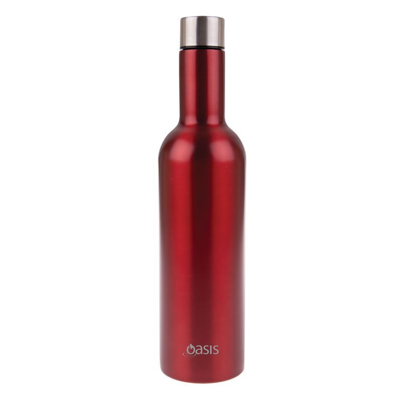 Oasis – Stainless Steel Double Wall Wine Traveler 750ml Ruby