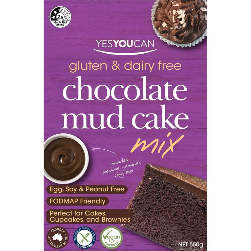 Yes you Can – Premium Chocolate Mud Cake Mix 550g (Made in Australia)