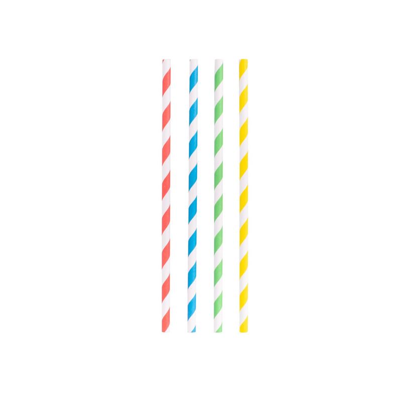 Avanti – Rainbow Stripe 20cm Paper Straws Set of 50