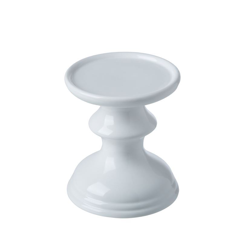 Emporium – Pedestal Candleholder 8x8x15cm White