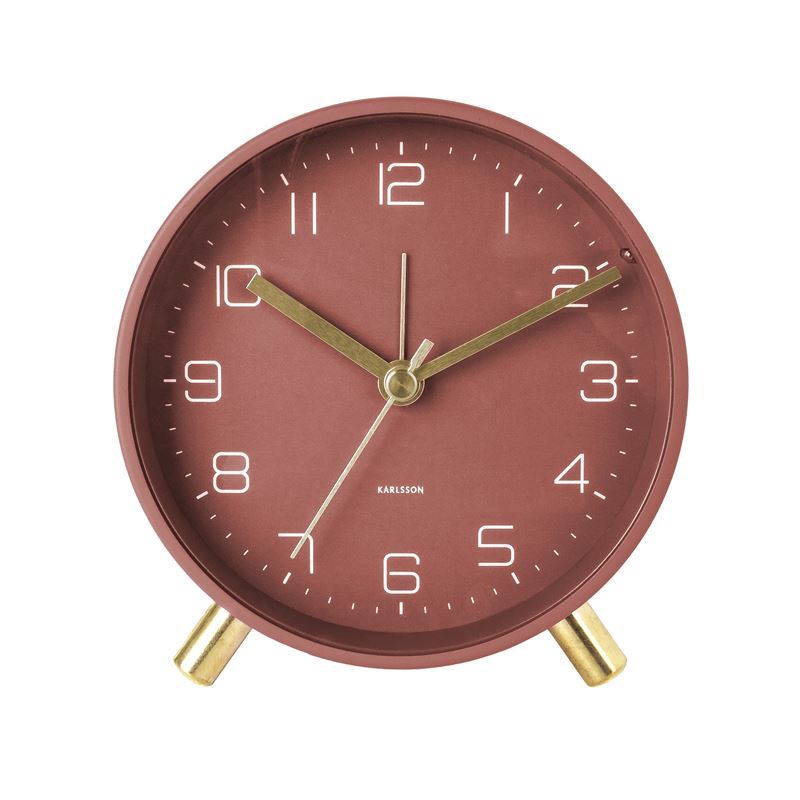 Karlsson – Lofty Alarm Clock 11x11x12cm Warm Red