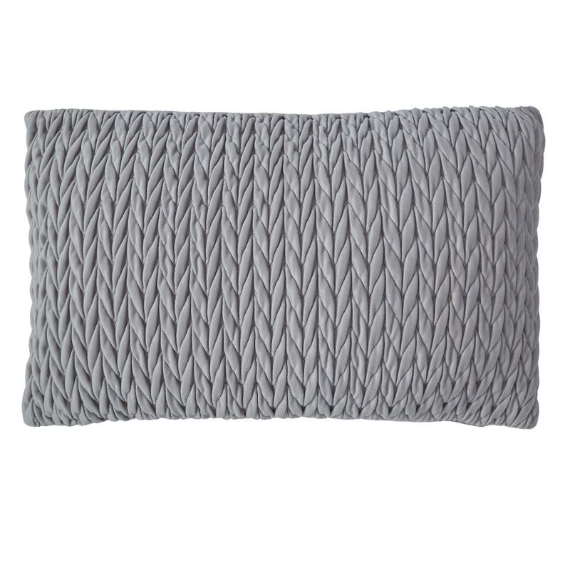 Society Home – Velvet Ribbon Stitch Cushion 50x30x10cm Grey