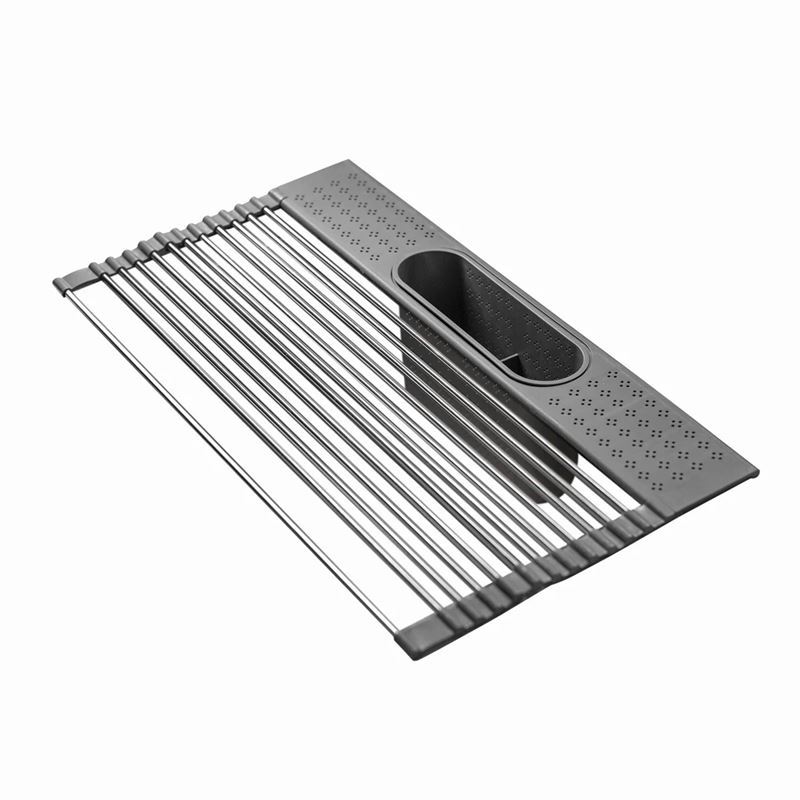 Grand Fusion – Roll-Up Sink Drying Rack with Cutlery Caddy