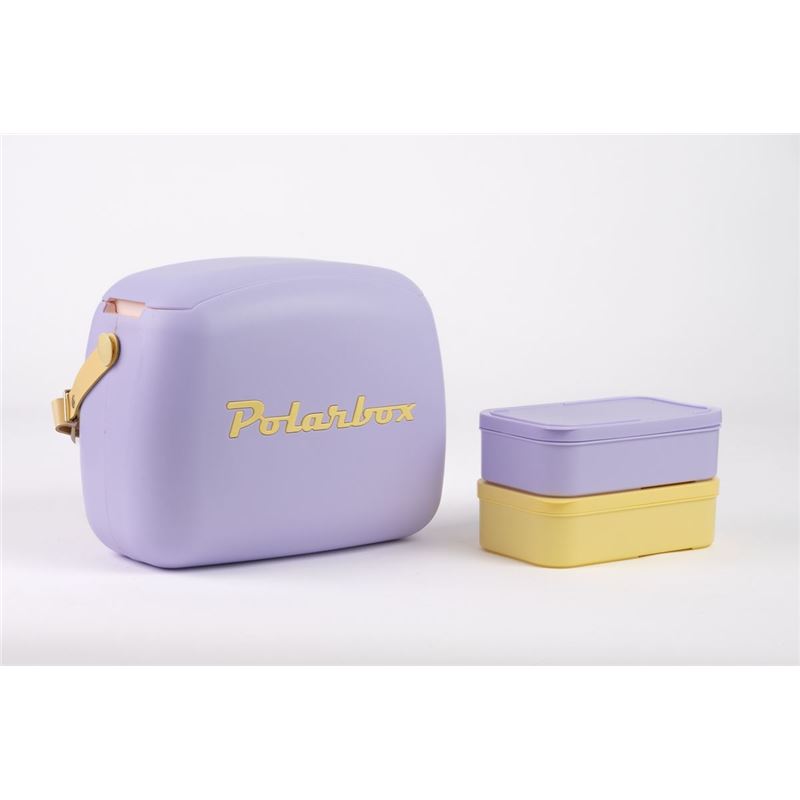 Polarbox – Pop 6Ltr Retro Vintage Cooler Bag Lilac Purple (Made in Spain)