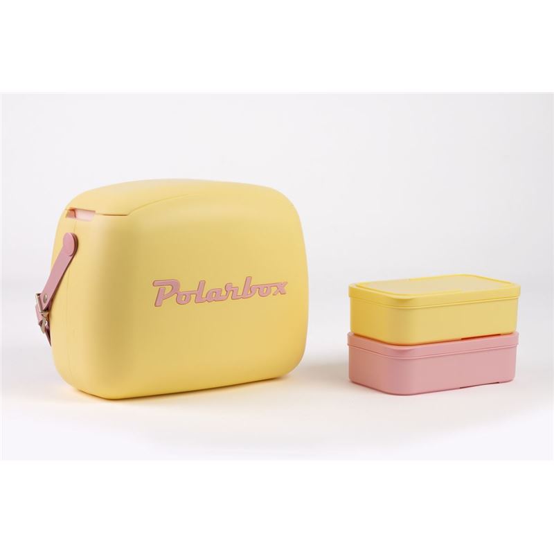 Polarbox – Pop 6Ltr Retro Vintage Cooler Bag Buttercup Yellow (Made in Spain)