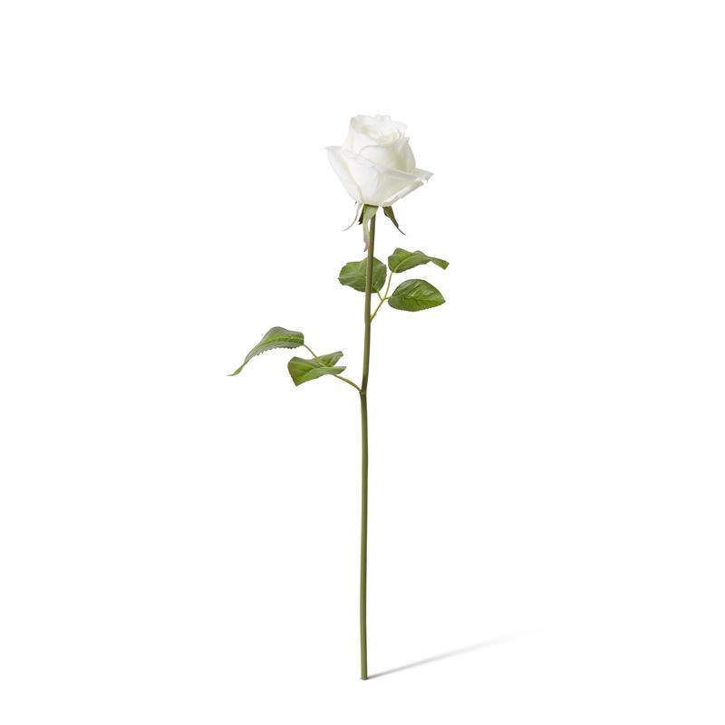 Elme Living – Real Touch Rose Classic Short Stem White 14x12x45cm