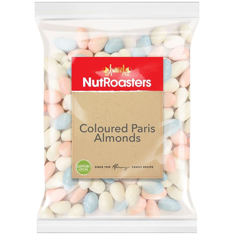 NutRoasters – Coloured Paris Almonds 500g