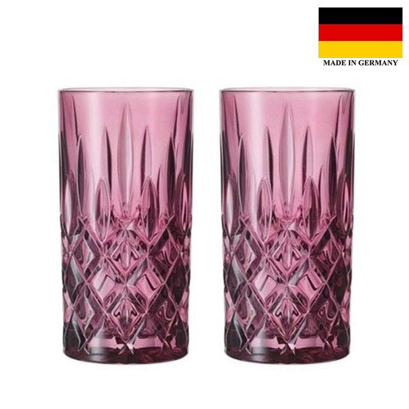 Nachtmann Crystal – Noblesse High Ball 375ml Set of 2 Berry (Made in Germany)