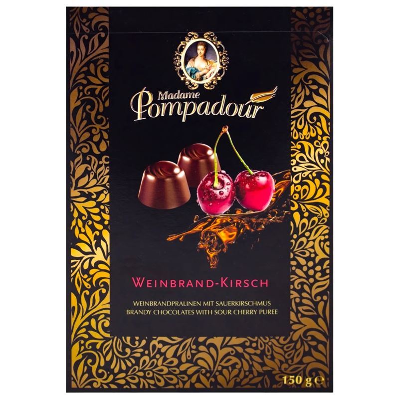 Madame Pompadour – Cherry Brandy Liqeuer Filled Chocolate 150g (Product of Germany)
