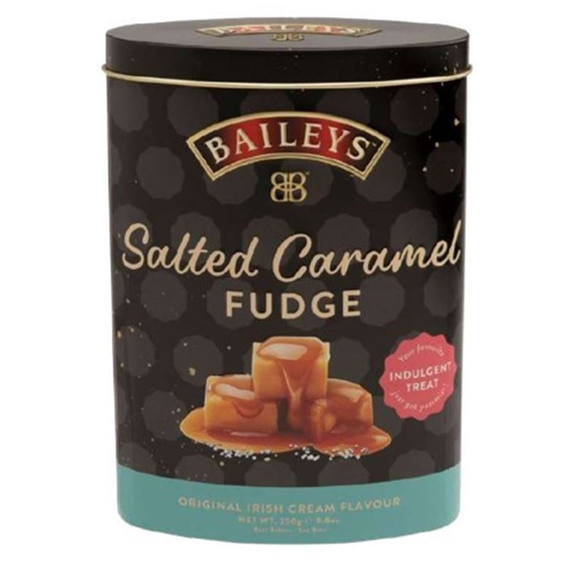 Gardiners – Bailey’s Luxury Salted Caramel Irish Cream Fugde in Oval Tin 250g (Product of Scotland)