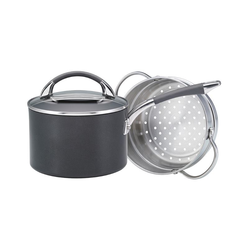 Anolon – Endurance+ 18cm Covered Saucepan 2.8Ltr with Bonus Steamer