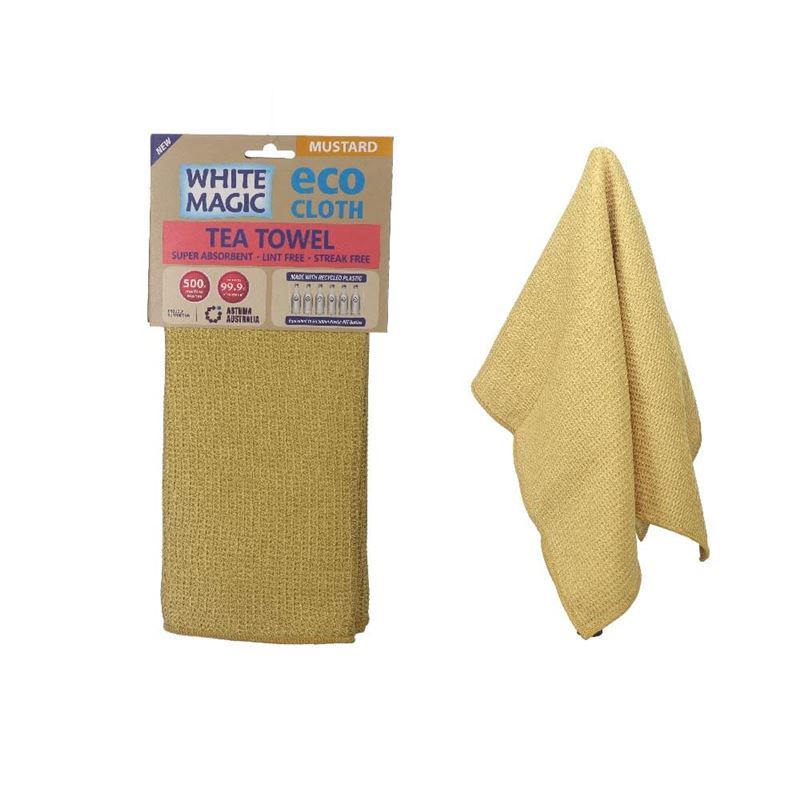 White Magic – Eco Cloth Tea Towel 50x70cm Mustard