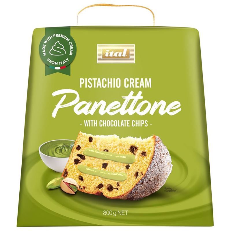 Ital – Panettone Pistachio & Chocolate 800g (Product of Australia)