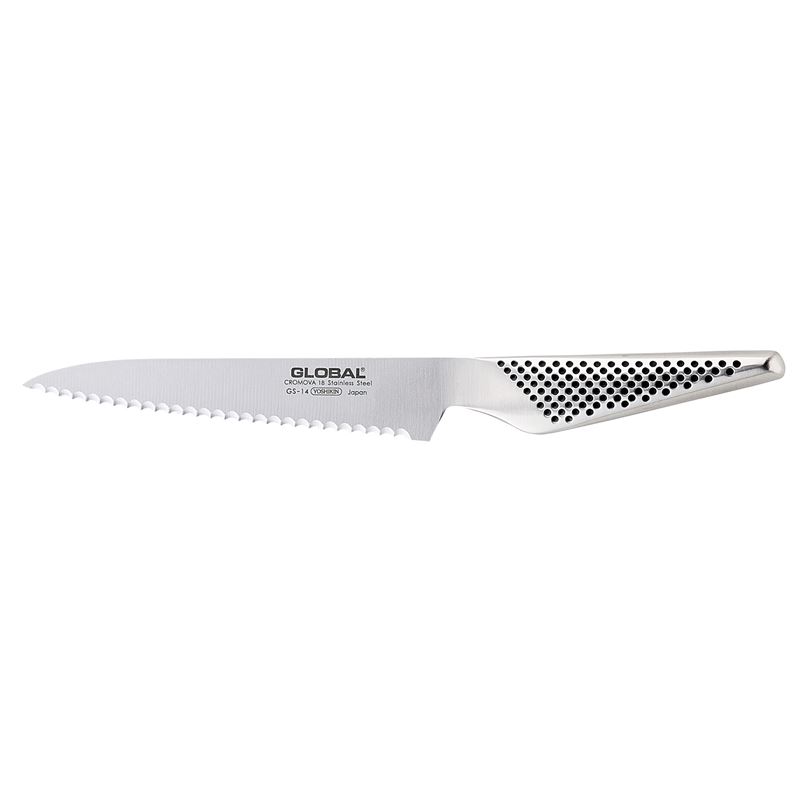 Global – GS14 Serrated Utility 15cm (Made in Japan)