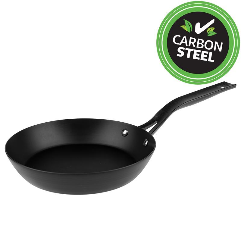 Benzer – Far East Collection Blue Steel Skillet with Cast Iron Handle 20cm