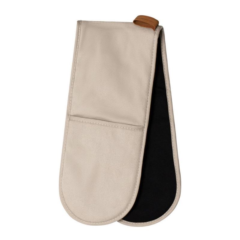 j.elliot Home – Selby Double Oven Glove 17x82cm Sandstone & Black