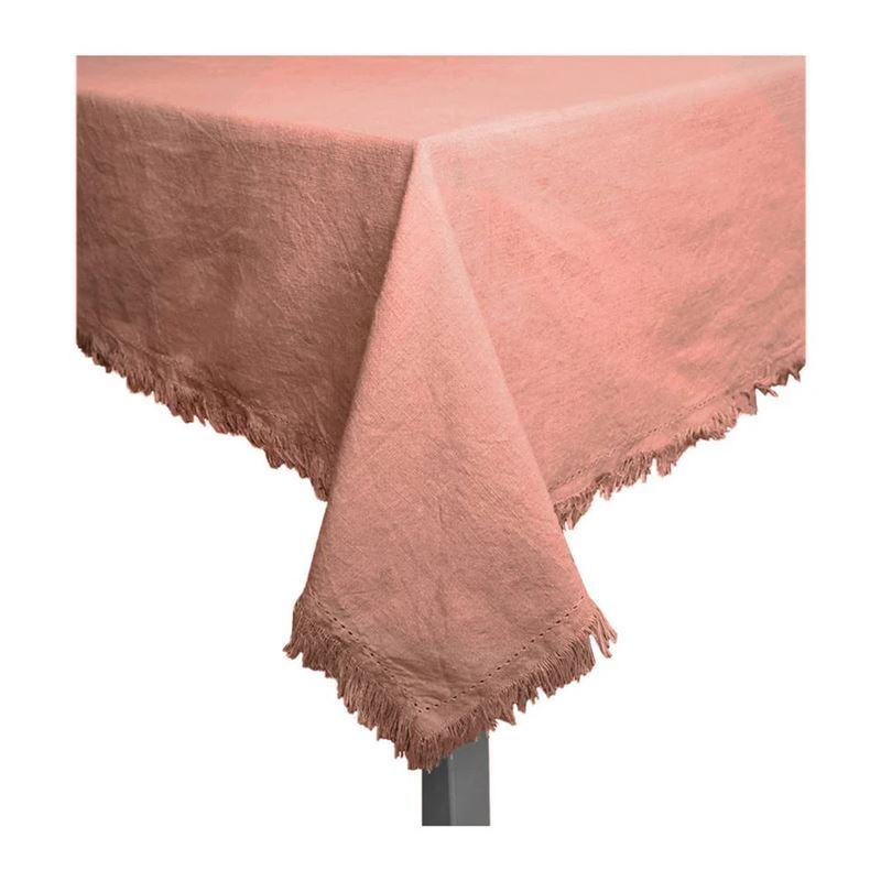 j.elliot Home – Avani Square Tablecloth 200x200cm Clay Pink