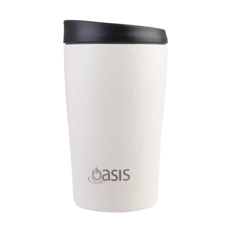 Oasis – Stainless Steel Double Wall Insulated Reusable Coffee Cup 380ml Albaster