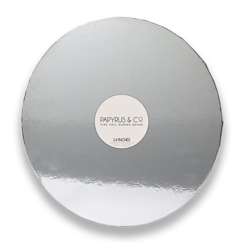 Papyrus & Co. – Masonite Round Cake Board 35cm Mirror Silver