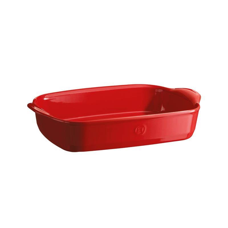 Emile Henry – Medium Rectangular 36.5×23.5cm Oven Dish Burgundy 2.7Ltr (Made in France)