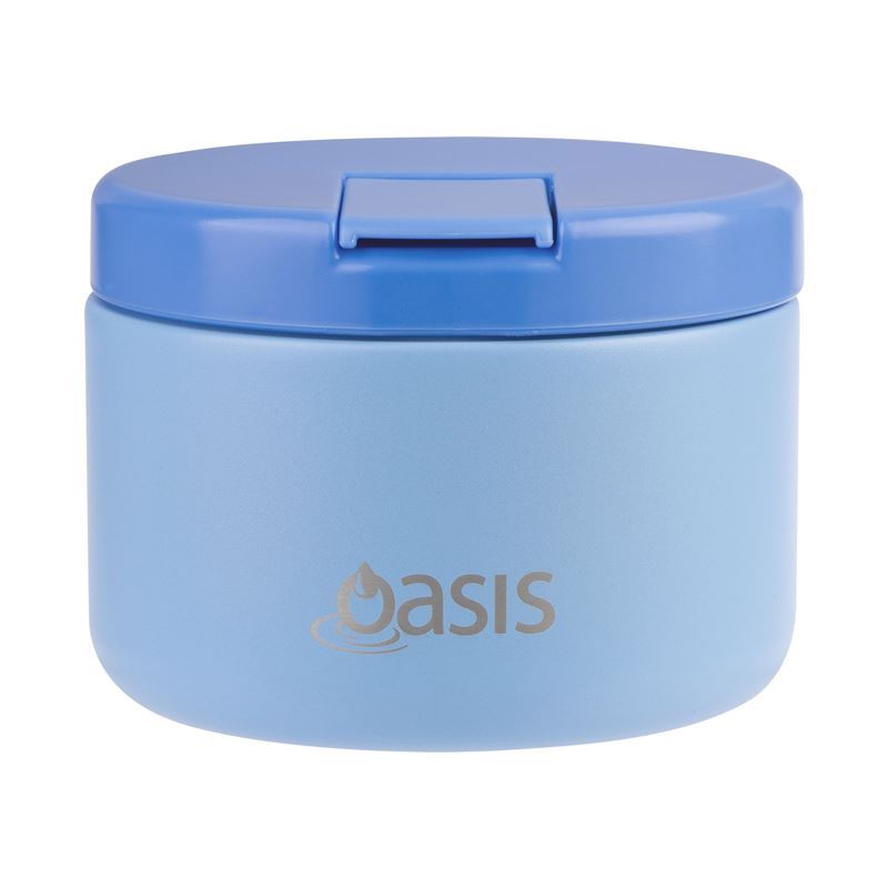 Oasis – Stainless Steel Double Wall Insulated Food Flask with Quick Release Lid 300ml Blue