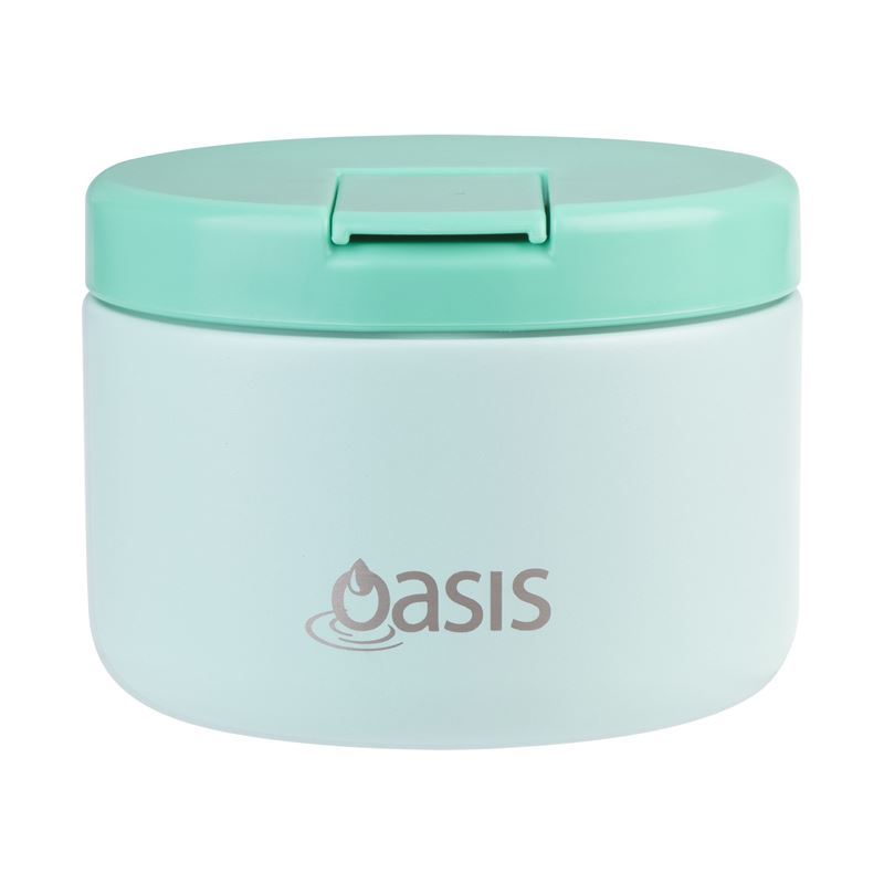 Oasis – Stainless Steel Double Wall Insulated Food Flask with Quick Release Lid 300ml Mint