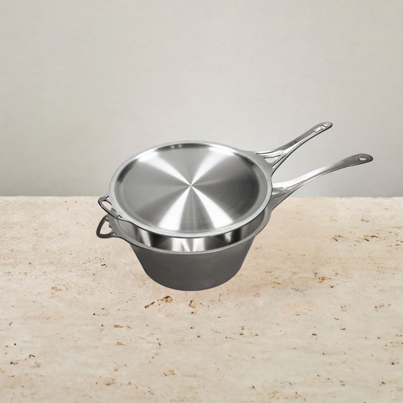 Solidteknics – nöni Non-Nickel Stainless Steel 27cm Saucepan 4.5Ltr with Skillet Lid (Made in Australia)