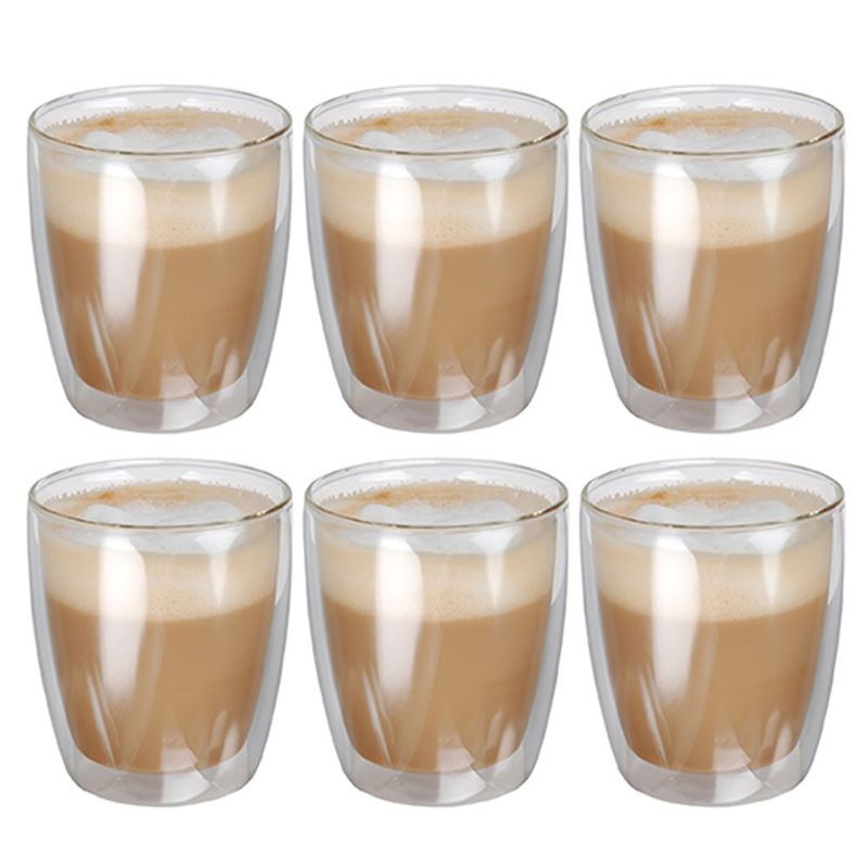 Zuhause – Konrad Set of 6 Double Wall Thermo Latte Glasses 250ml