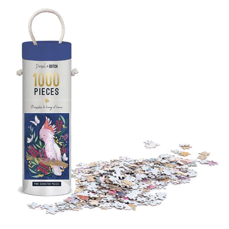 Diesel & Dutch – Pink Cockatoo 1000pc Wall Puzzle 50x70cm
