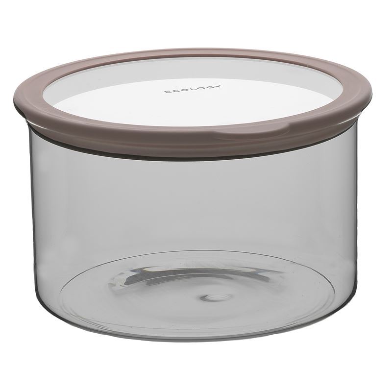 Ecology – Store Round Barrel Borosilicate Container with Glass Lid and Silicone Seal 2.9Ltr