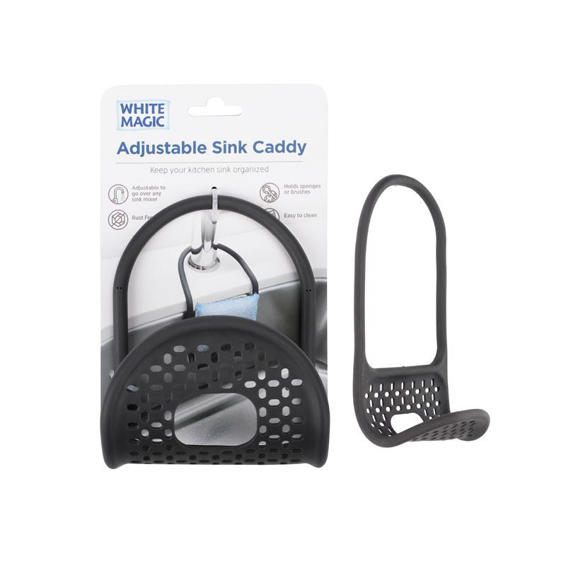 White Magic – Adjustable Sink Caddy Black