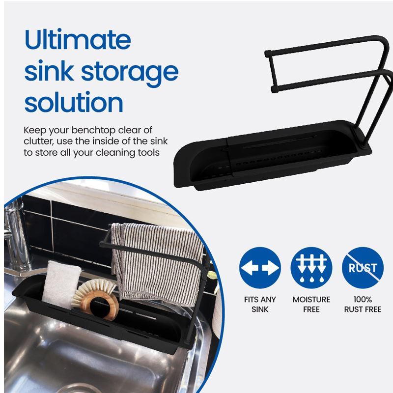 White Magic – Sink Organiser Black