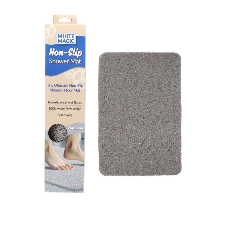 White Magic – Non-Slip Shower Mat Platinum 60x40cm