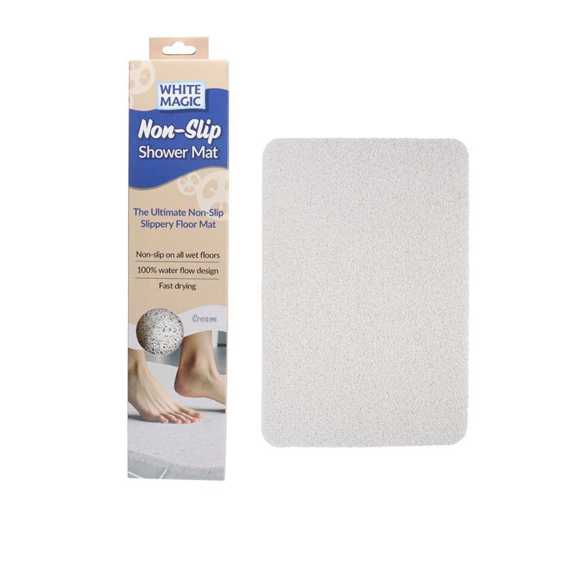 White Magic – Non-Slip Shower Mat 60x40cm Cream