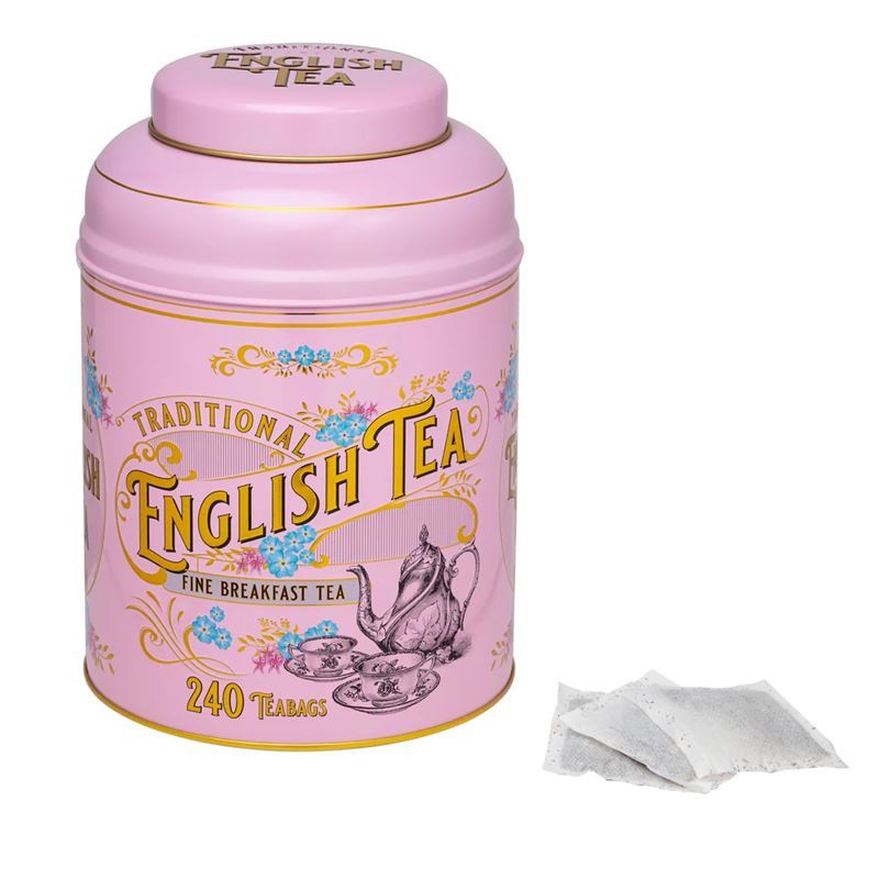 New English Teas – 240 Tea Bag English Breakfast Vintage Victorian Rose Pink