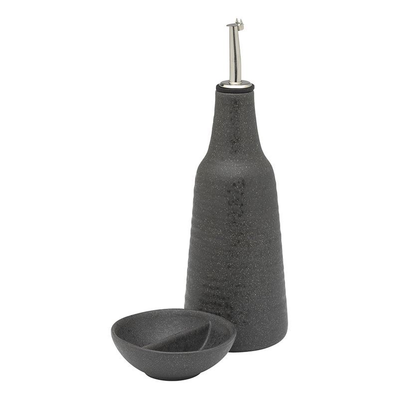Ecology – Ottawa Oil Bottle & Salt Dish Set  Stone
