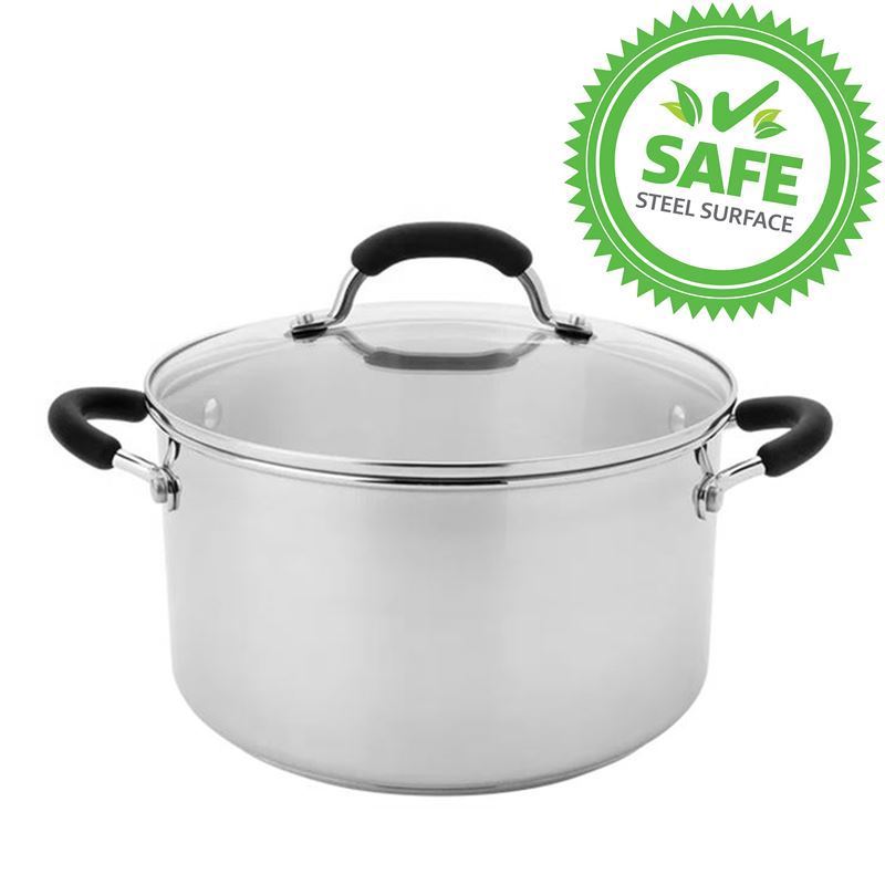 Raco – Contemporary Stainless Steel 24cm Covered Stock Pot 7.6Ltr