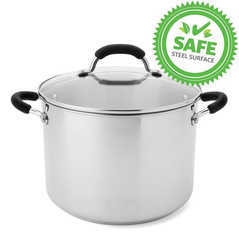 Raco – Contemporary Stainless Steel 26cm LARGE Covered Stock Pot 9.5Ltr