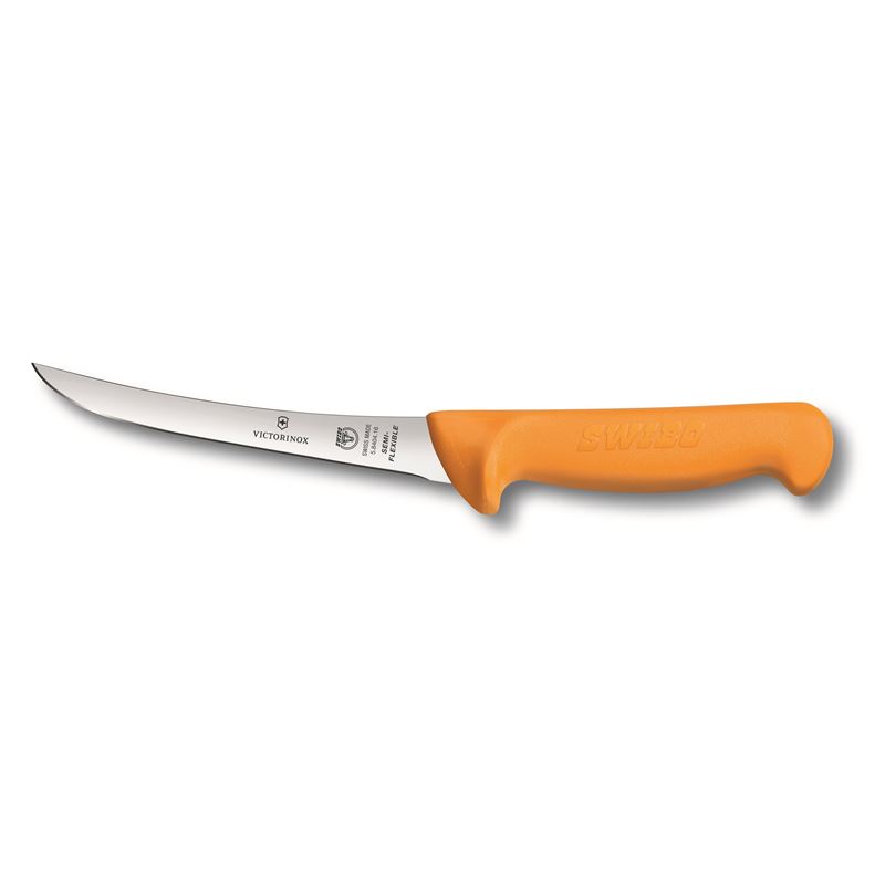 Victorinox – Swibo Semi-Flexible Narrow Curved Knife Yellow 16cm (Made in Switzerland)