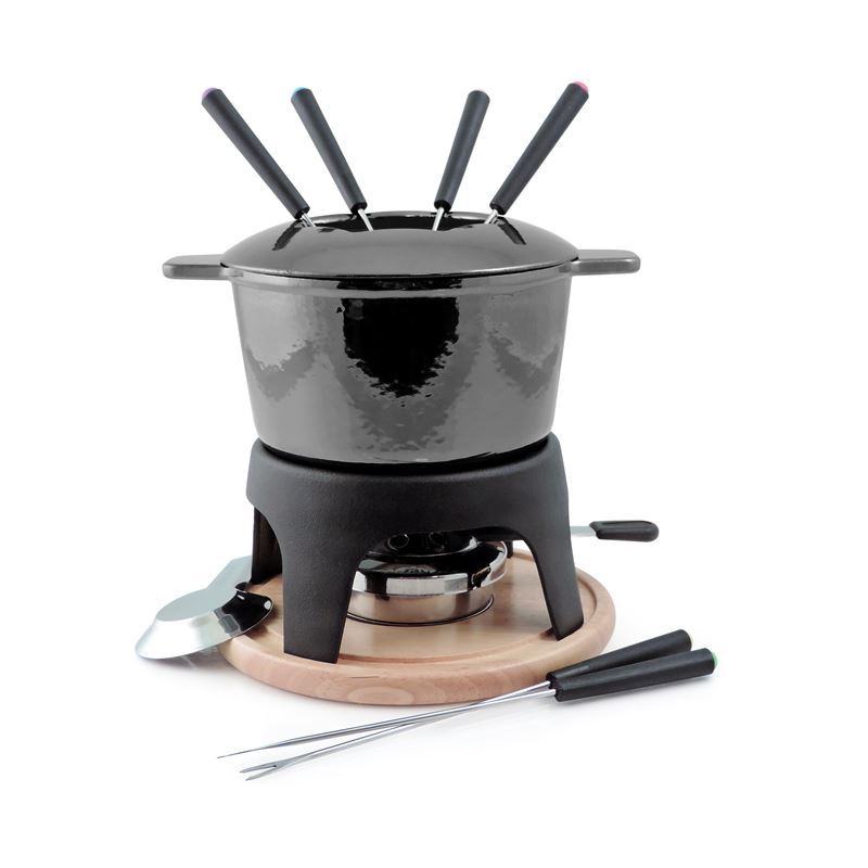 Swissmar – Sierra Cast Iron 11pc Fondue Set Black